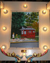 Sandusky Downtown Red Wagon Scenery Panel